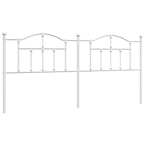 vidaXL Tête de lit métal blanc 200 cm