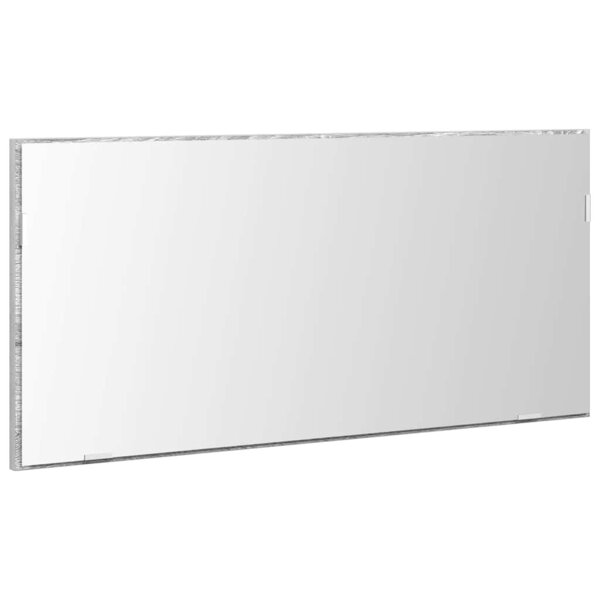 vidaXL Miroir Sonoma gris clair 80 x 37 cm Verre et Bois Ingénierie