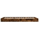 vidaXL Cadre de lit sans matelas chêne fumé 90x200cm bois d'ingénierie