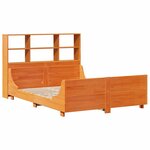 vidaXL Lit bibliothèque sans matelas cire marron 120x200cm bois massif