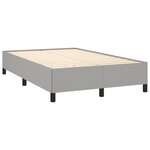 vidaXL Sommier à lattes de lit matelas LED gris clair 120x190 cm tissu