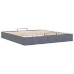 vidaXL Cadre de lit ottoman sans matelas gris foncé 200x200 cm velours