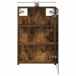 vidaXL Armoire Miroir de Salle de Bain Chêne fumé 40 x 10 5 x 60 5 cm