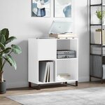 vidaXL Armoire à disques blanc brillant 84 5x38x89cm bois d'ingénierie