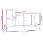vidaXL Meuble TV Gris béton 100x35x55 cm Bois d'ingénierie