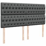 VidaXL Cadre de lit ottoman avec matelas gris foncé 180x200 cm tissu