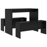 vidaXL Ensemble de salle à manger 2 Pièces Chêne Noir 97 x 47 x 75 cm