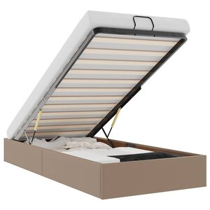 vidaXL Cadre de lit ottoman sans matelas cappuccino 90x200 cm