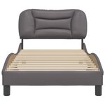 vidaXL Cadre de lit sans matelas Hvar gris 80x200 cm similicuir
