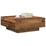 vidaXL Table basse Bois Ancien 80 x 80 x 31 cm
