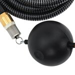 vidaXL Tuyau d'aspiration avec raccords en laiton noir 1 1" 10 m PVC