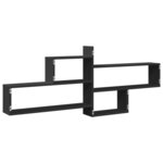 vidaXL Étagère murale noir 167 5x18x68 cm bois d'ingénierie
