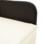 vidaXL Ensemble de bistro de jardin 7 Pièces coussins noir poly rotin