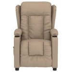 vidaXL Fauteuil de massage électrique Cappuccino Similicuir