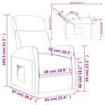 vidaXL Fauteuil inclinable Jaune clair Tissu