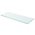 vidaXL Panneaux d'étagère 2 Pièces Verre Transparent 80 x 30 cm
