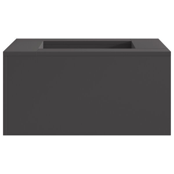 Brûleur de feu vidaXL Carré Noir 60x60x30 cm Acier