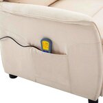 vidaXL Chaise de massage Crème 67.5 x 93.5 x 101.5 cm tissu
