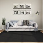 vidaXL Tapis HUARTE à poils courts doux et lavable noir 200x200 cm