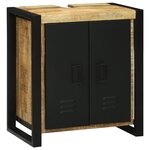 vidaXL Meuble sous lavabo 55x35x60 cm Bois massif en manguier brut