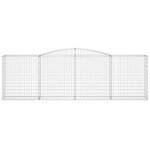 vidaXL Paniers à gabions arqués 9 Pièces 400x50x120/140 cm Fer galvanisé