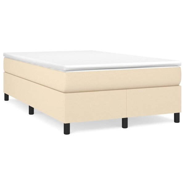 vidaXL Cadre de lit Crème 120 x 200 cm Tissu