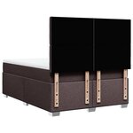 vidaXL Sommier à lattes de lit avec matelas Marron foncé 140x200 cm