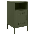 vidaXL Tables de chevet 2 Pièces vert olive 36x39x68 cm