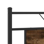 vidaXL Cadre de lit en métal sans matelas chêne fumé 183x213 cm