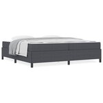 vidaXL Cadre de lit Gris foncé 200 x 200 cm Tissu en velours côtelé