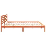 vidaXL Cadre de lit Marron cire 180 x 220 cm Bois massif en pin