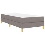 vidaXL Lit à ressorts avec matelas Taupe 90 x 200 cm tissu