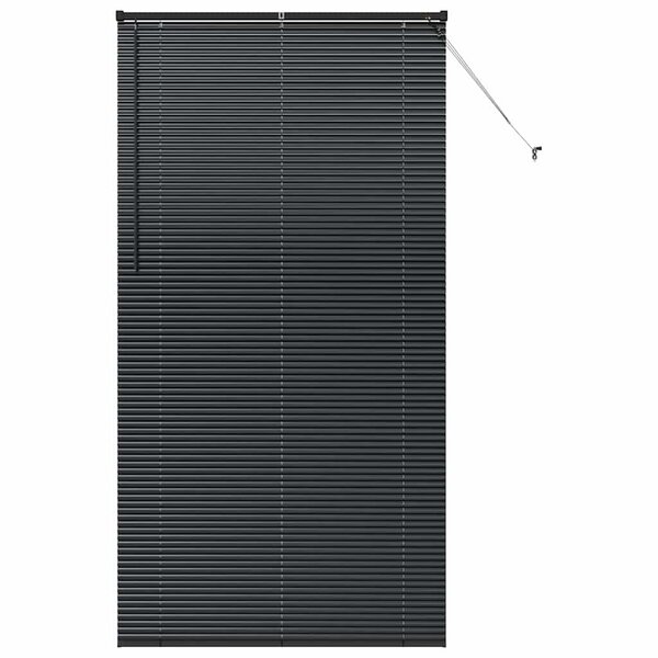 vidaXL Store de Fenêtre avec des rideaux Autre Noir 80 x 130 cm Aluminium