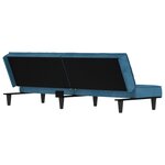 vidaXL Canapé-lit bleu velours