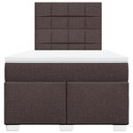 vidaXL Sommier à lattes de lit avec matelas Marron foncé 120x200 cm