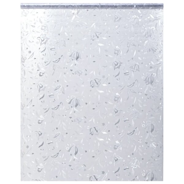 vidaXL Film pour fenêtre dépoli motif de fleurs 90x500 cm PVC