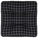 vidaXL Coussin de palette motif à carreaux noir 60x60x12 cm tissu
