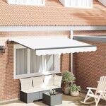 vidaXL Auvent Rétractable Blanc 350 x 200 cm tissu