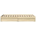 vidaXL Cadre de lit avec tiroirs sans matelas chêne sonoma 100x200 cm