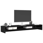 vidaXL Support d'écran en chêne noir 100 x 24 x 13 cm Bois d'ingénierie