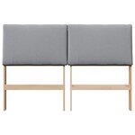 vidaXL Tête de lit capitonnée Gris clair 160 cm Pin massif