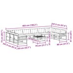 vidaXL Ensemble de canapés d'extérieur 11 pc Blanc et gris clair