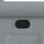 vidaXL Fauteuil inclinable Gris clair Tissu