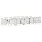vidaXL Ensemble de salle à manger pour jardin 17 Pièces Blanc Rattan Polt