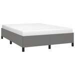 vidaXL Cadre de lit sans matelas gris foncé 137x190 cm tissu