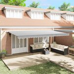 vidaXL Auvent rétractable automatique avec LED anthracite et blanc