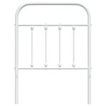 vidaXL Tête de lit de remplacement métal blanc 75 cm