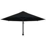 vidaXL Parasol mural avec mât en métal 300 cm Noir
