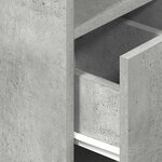 vidaXL Table de chevet avec tiroir gris béton 25x31x66 cm