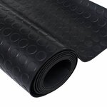 vidaXL Tapis de sol Noir 1 x 5 m Caoutchouc